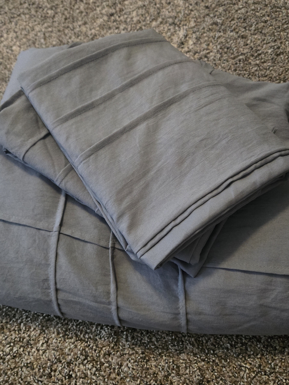 Gray King Duvet Cover With Matching Cases